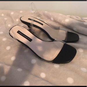French Connection clear heels